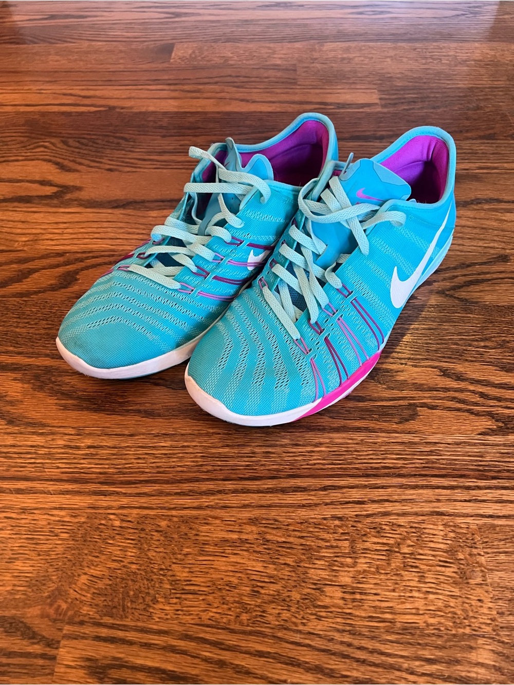 Nike Athletic Shoes Blue with Pink/purple Accents